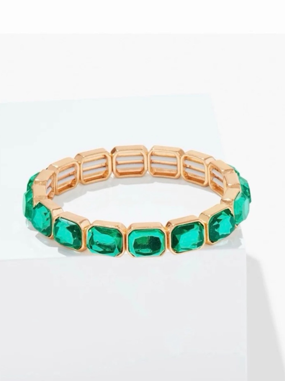 Talbots Green Stretch Bracelet